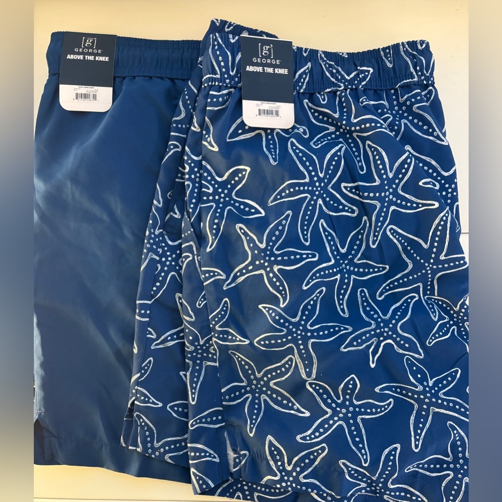 George Navy Starfish Swim Shorts L